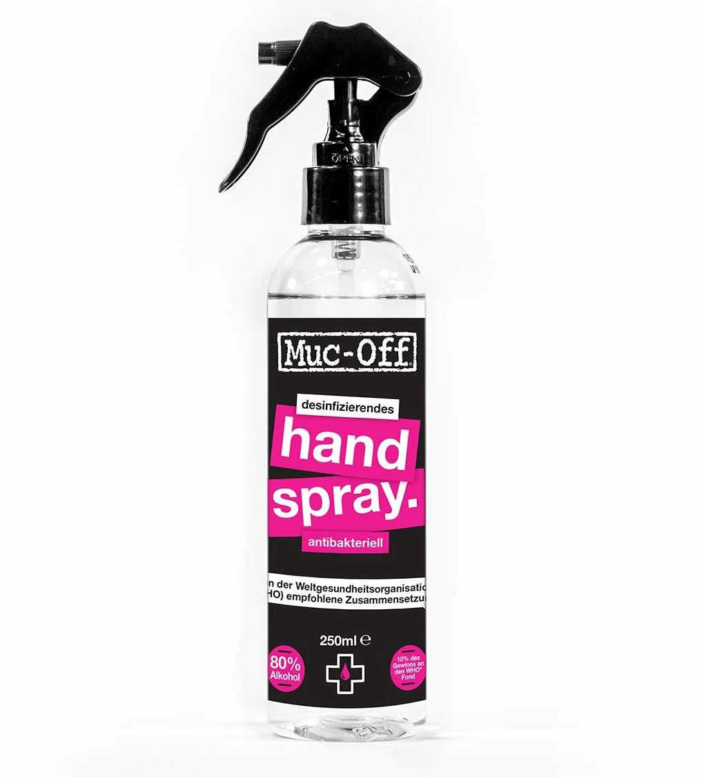 Muc-Off MUC OFF ANTIBACTERIAL HAND SANITISING SPRAY 250ML 1 Muc-Off MUC OFF ANTIBACTERIAL HAND SANITISING SPRAY 250ML
